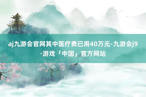aj九游会官网其中医疗费已用40万元-九游会j9·游戏「中国」官方网站